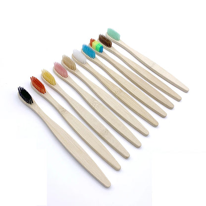 BambuTandborste™ – 10-pack Naturliga Tandborstar