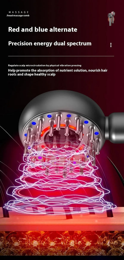 GrowComb™ – Elektrisk Hårbottenmassage med Rött Ljus