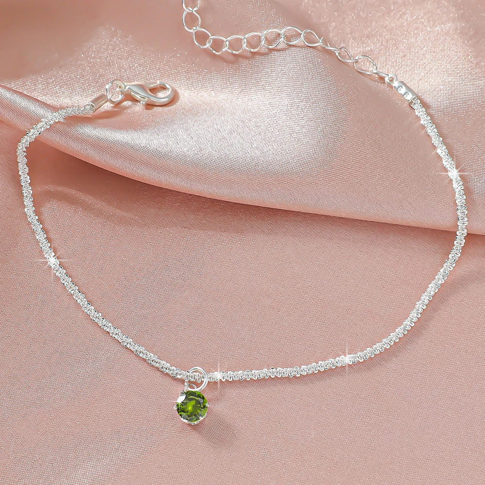 Fotlänk Linnea (kedja med zirkoner – vattentålig design)