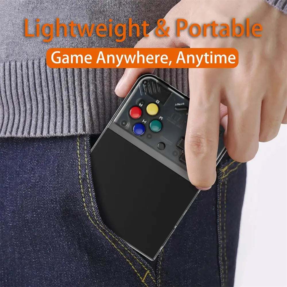 RetroPlay Mini+ – retro spelkonsol för barn & vuxna (3,5” IPS skärm)