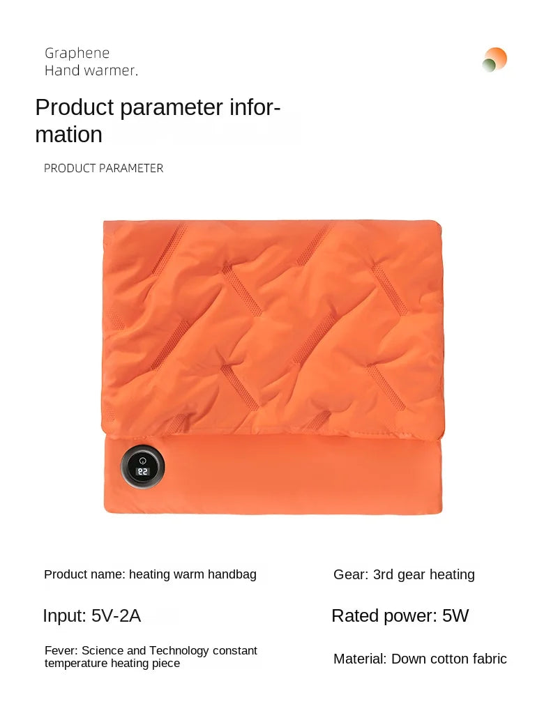 VärmePuff™ – USB Dunvärmedyna med Justerbar Temperatur