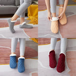 Vinterstrumpor i stickad fleece – halkfria dam-/herrsockor