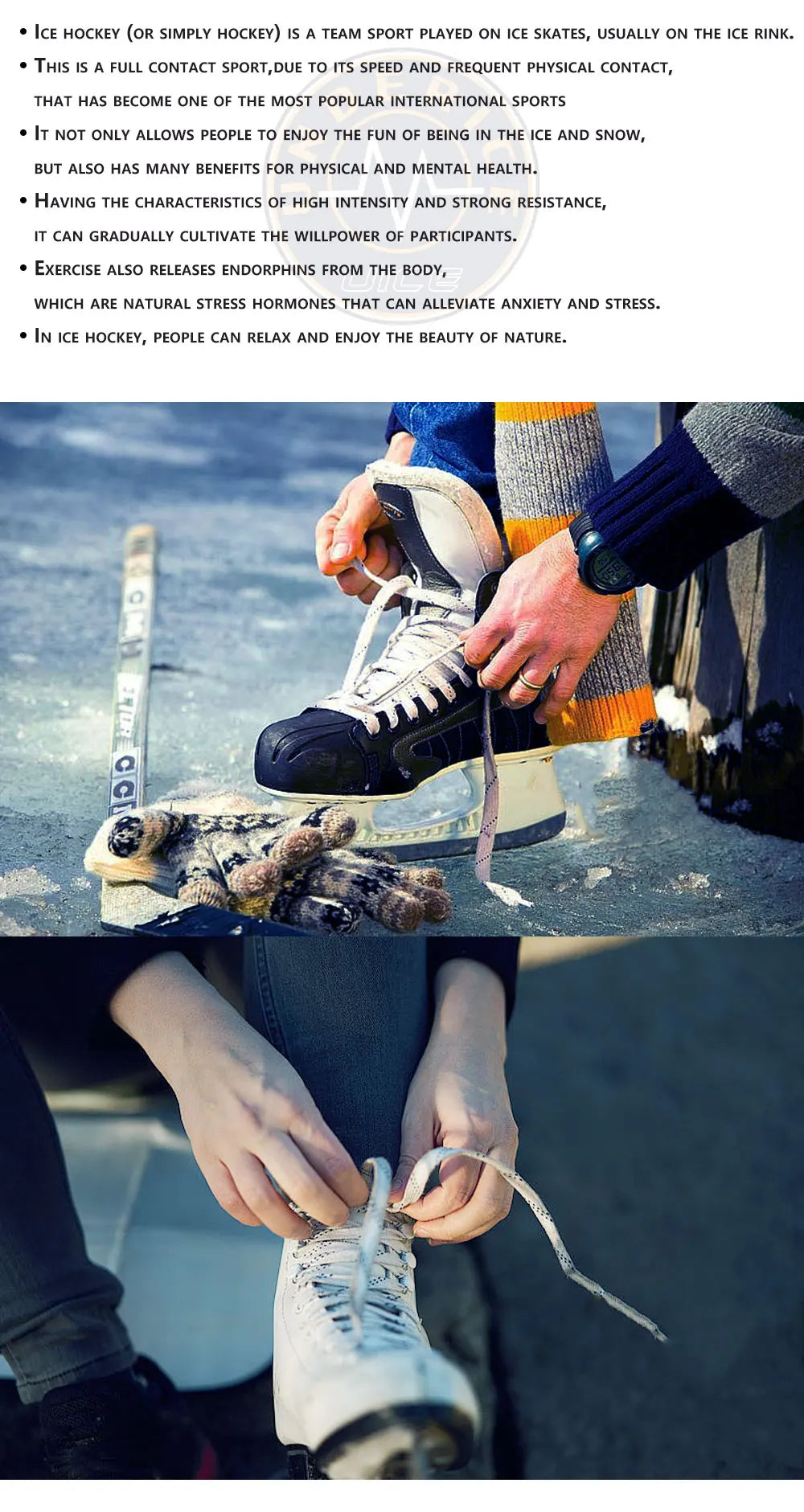 Skridskosnören ishockey – vaxade & förstärkta skosnören