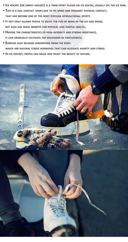 Skridskosnören ishockey – vaxade & förstärkta skosnören