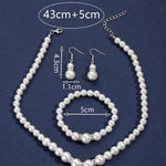 Smyckeset med pärlor – halsband, armband & örhängen