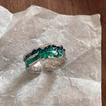 Ring Sanna (handgjord ring med oregelbundna vattendroppar & korsdesign)