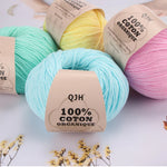 Bomullsgarn 100% – 6-pack mjukt garn för virkning & stickning