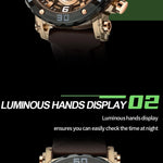 Klocka Marcus (sportig herrklocka med silikonarmband & kronograf)