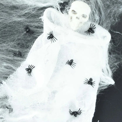 Lysande minispindlar halloween – 50 st självlysande dekorationer