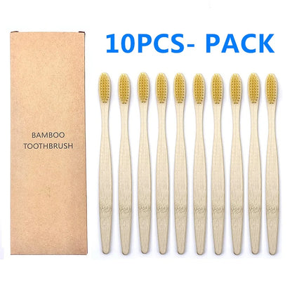 BambuTandborste™ – 10-pack Naturliga Tandborstar