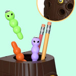 Montessori Hackspettslek – Magnetiskt mata mask-spelet