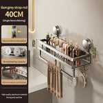 Kylpyhuoneen kulmahylly imukupilla – ilman porausta