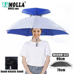 Sateenvarjohattu – kokoontaitettava sateelta ja auringolta suojaava hattu kalastukseen ja rannalle