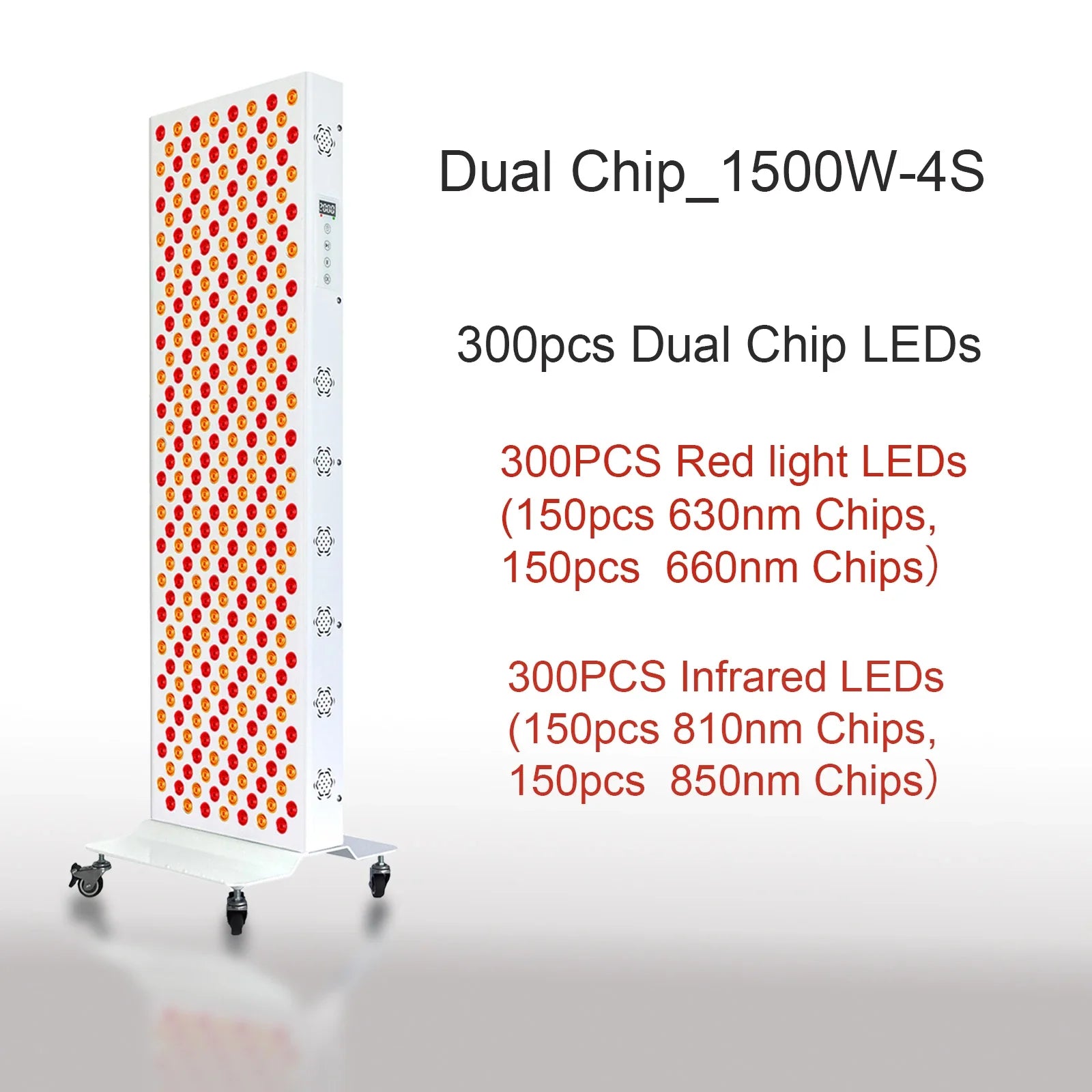 LED ljuspanel dual chip – rött & infrarött ljus för ansikte & kropp