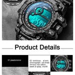 Vattentät LED-klocka – sport & fritid för män