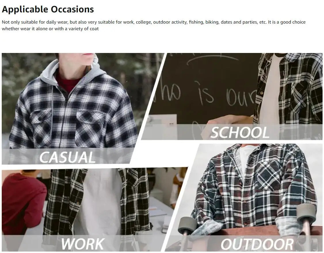 Oversize Herrskjorta – lätt jacka i bomull & flanell med fickor