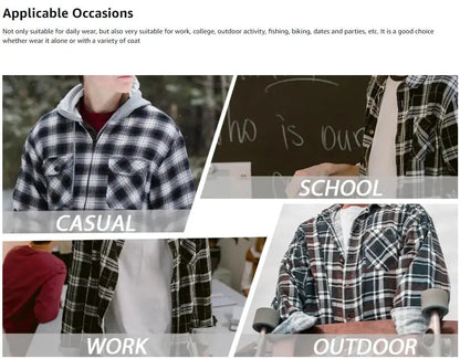 Oversize Herrskjorta – lätt jacka i bomull & flanell med fickor