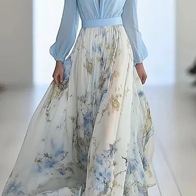 BlomKlänning™ – Elegant Boho Klänning med V-Ringning