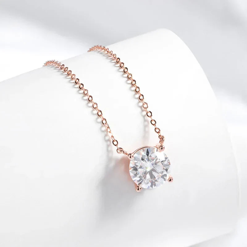 Halsband Cornelia (roséfärgat halsband med gnistrande sten 1–5 ct)