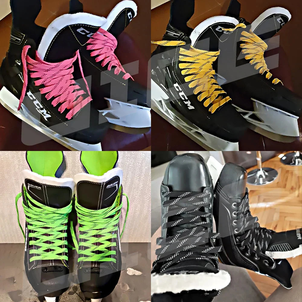 Skridskosnören ishockey – vaxade & förstärkta skosnören