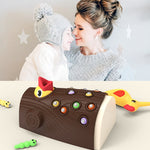 Montessori Hackspettslek – Magnetiskt mata mask-spelet