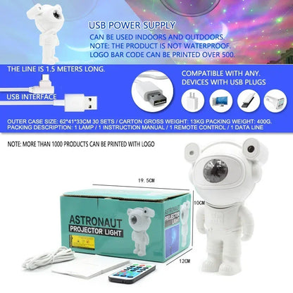 GalaxiLjus™ – Astronaut Projektorlampa med Timer