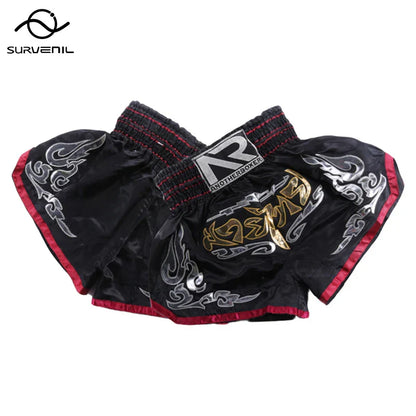 Muay Thai shorts – broderade kickboxningsshorts för vuxna & barn