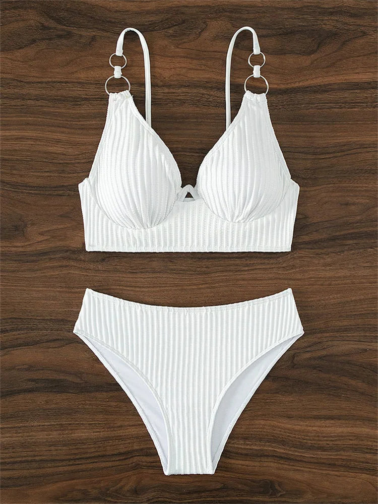 Bikini – push-up brasiliansk bikini med hög midja