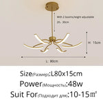 Nordisk taklampa LED – roterande design för vardagsrum & sovrum