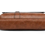 Läderportfölj herr – axelremsväska för laptop & kontor