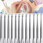 Heklesett 59 deler - nybegynnersett med pinner, garn og oppbevaring