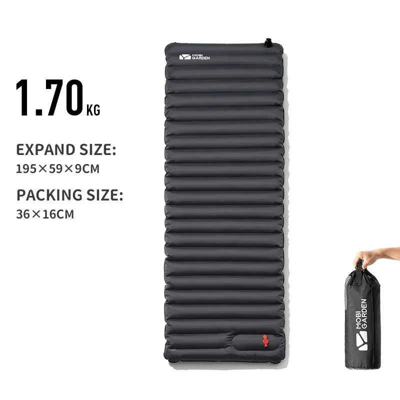 Retkeilyilmapatja 9 cm pumpulla