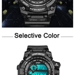 Vattentät LED-klocka – sport & fritid för män