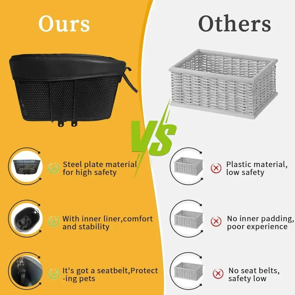 Hundcykelkorg med sele