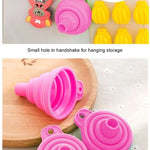 Hopfällbar tratt silikon – praktiskt köksredskap i rött