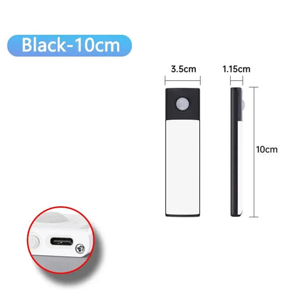 LED skåpbelysning – rörelsesensor nattlampa USB laddbar