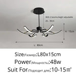 Nordisk taklampa LED – roterande design för vardagsrum & sovrum