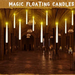 LED svävande ljus med trollstav – flytande ljus för dekoration (12/10 st)