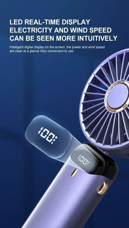 Taittuva minituuletin kaulahihnalla ja telineellä – 3000mAh