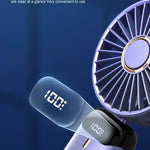 Hopfällbar Mini-Fläkt med Halsrem & Ställ – 3000mAh