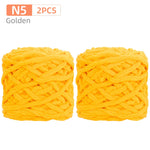 Chenillegarn 2 st – tjockt mjukt garn för filtar, tröjor & halsdukar