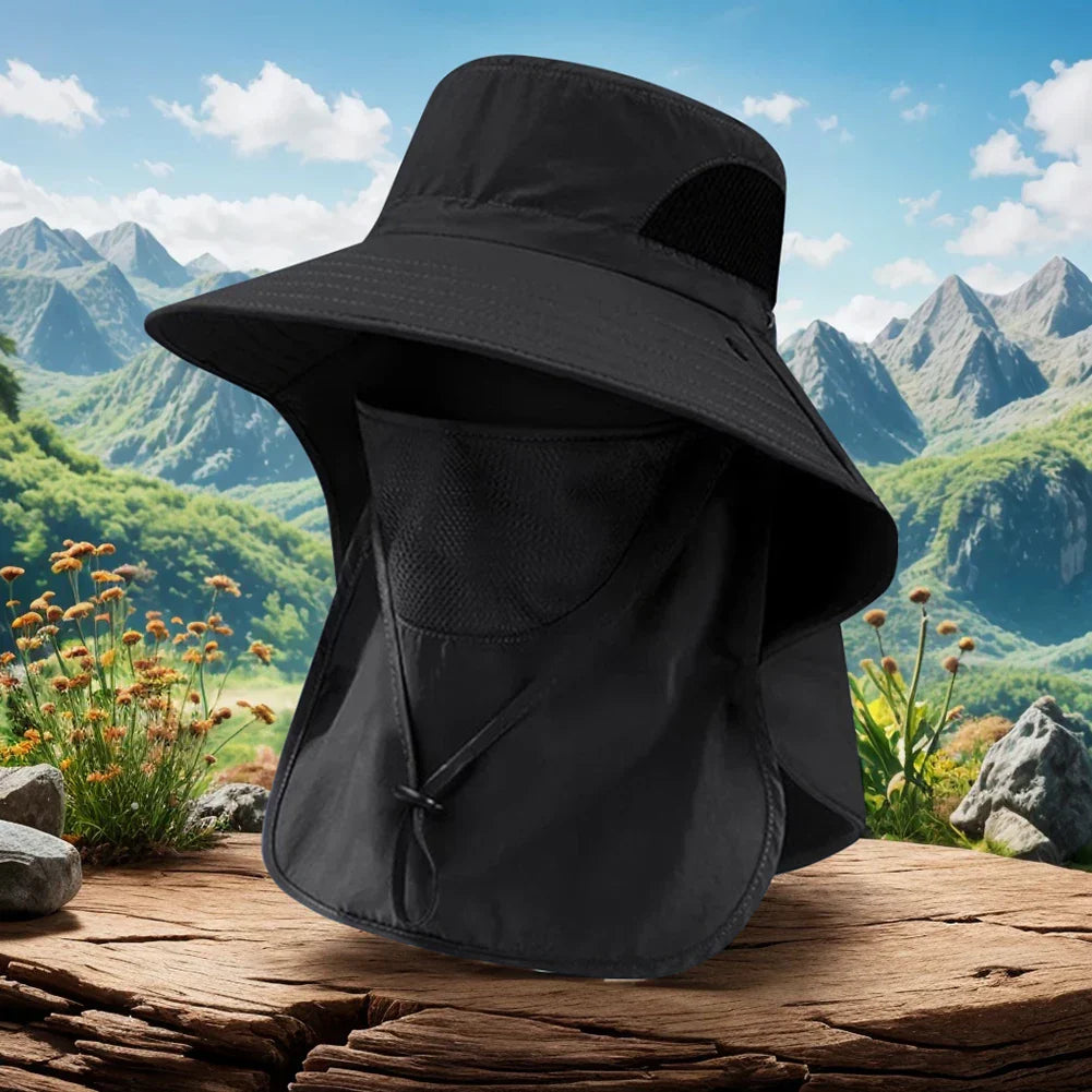 Sommarhatt med nackskydd – UV-skydd för fiske & camping