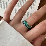 Ring Sanna (handgjord ring med oregelbundna vattendroppar & korsdesign)