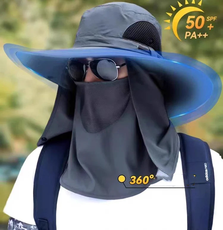 Hengittävästä kankaasta valmistettu aurinkohattu – kokoontaitettava ulkohattu vaellukseen ja kalastukseen