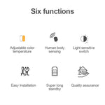 Smart LED-nattlys med bevegelsessensor – oppladbar