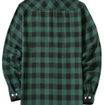 Rutig herrskjorta – långärmad borstad flanellskjorta