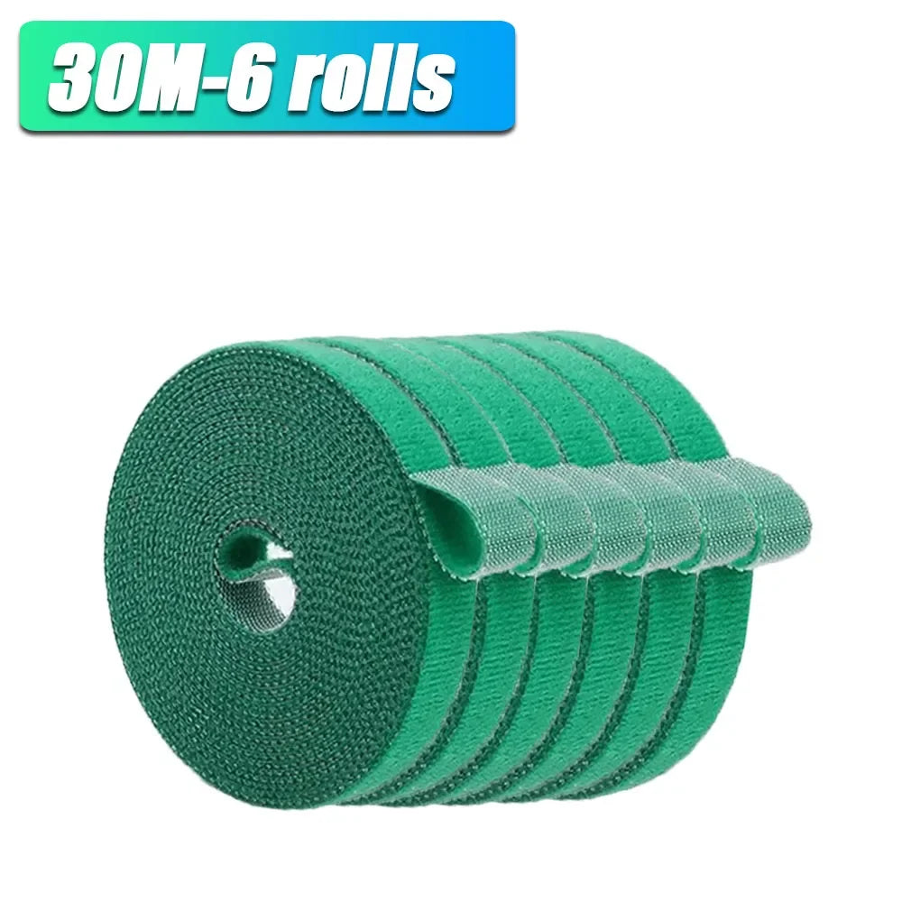 Justerbara växtband med kardborre – 5–120 m återanvändbara växtstöd