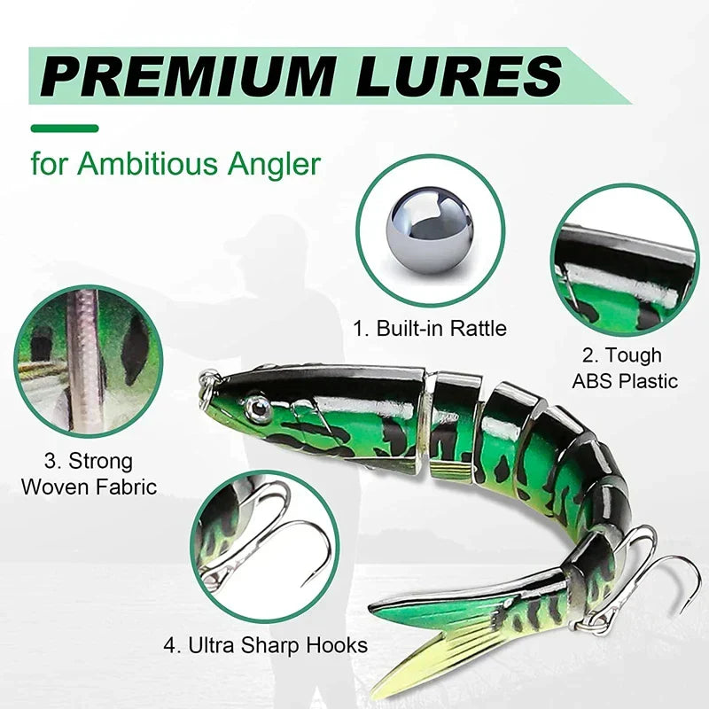 Fiskedrag – ledad wobbler för gädda, abborre & öring