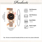 Klocka Stina (stjärnhimmel-design med magnetiskt spänne och meshband)