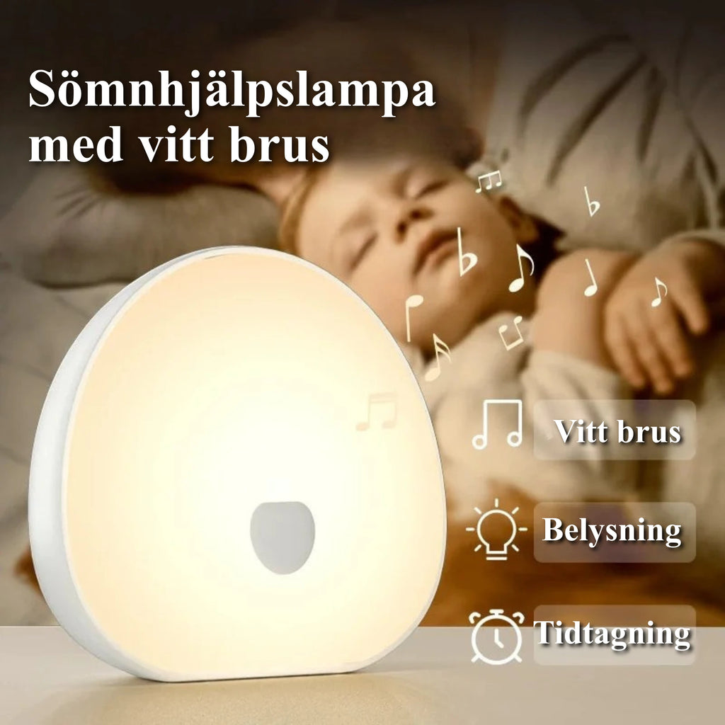 LumiDream™ White Noise & RGB Nattlampa – Sömnmaskin för Barn med Lugnande Ljud, LED Ljus & Timer